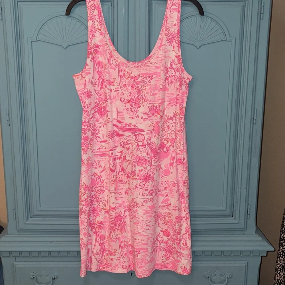 EUC Lilly Pulitzer Newberri Tank Dress in Seaside Scene Size Large - Picture 4 of 8